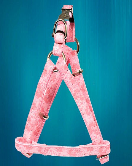 Adjustable dog harness Envy Flower PINK